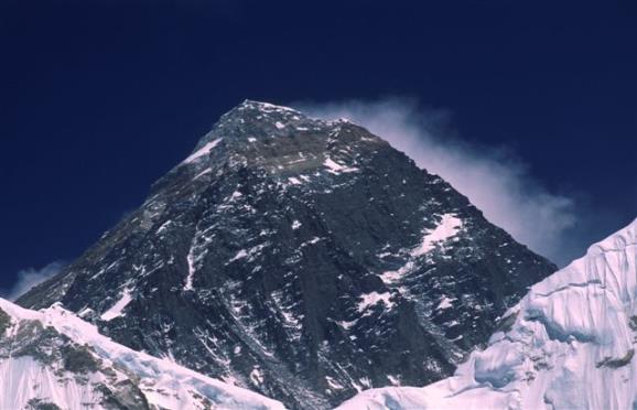 La cumbre del Everest por la cara Sur. Foto: Sebastián Álvaro