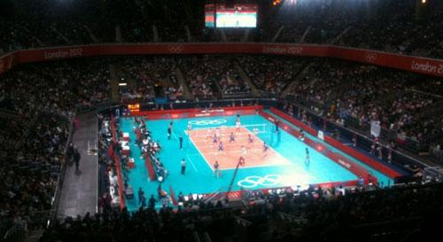 Partido de voleibol en Earls Court