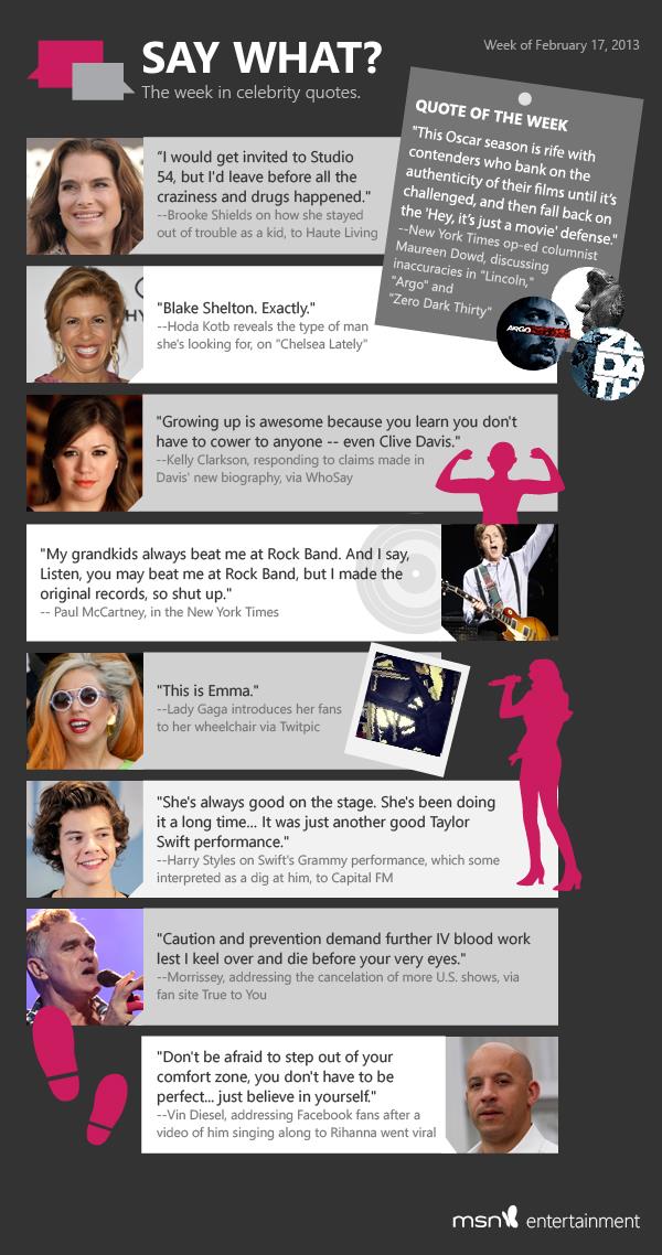 pop spy / say what, the week in quotes / MSN entertainment