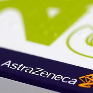 Credit: © Stefan Wermuth/Reuters
Caption: The logo of AstraZeneca is seen on a medication package