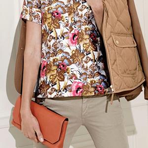 J. Crew Collection antiqued floral top (© J. Crew)