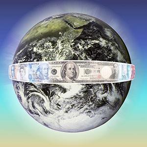 Image: Earth encircled by money (© Bob Jacobson/Corbis)