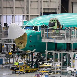 Credit: © David Ryder/Reuters
Caption: A Boeing 737 jetliner at the Boeing assembly plant in Renton, Wash.