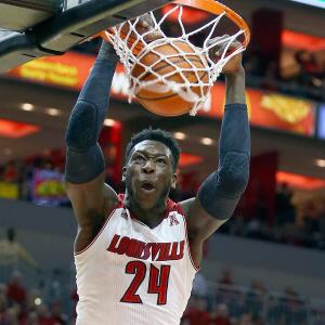 Montrezl Harrell #24 of the Louisville Cardinals dunks the ball during the game against the Connecticut Huskies at KFC YUM! Center on March 8, 2014 in Louisville, Kentucky
© Andy Lyons/Getty Images