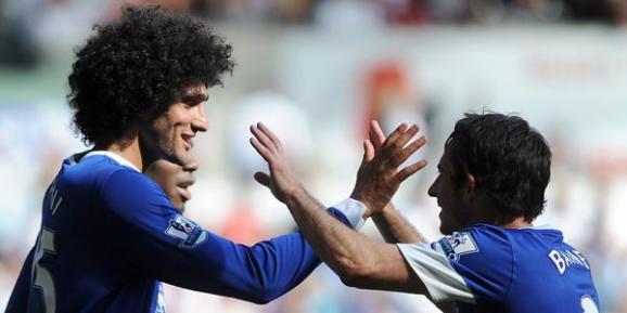 Fellaini and Baines - PA