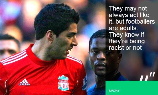 Luis Suarez and Patrice Evra - PA