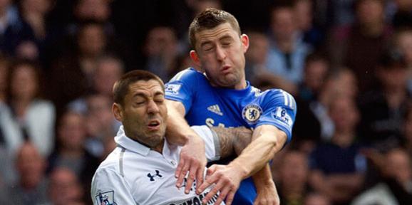 Gary Cahill and Clint Dempsey (AP Photo-Tom Hevezi)