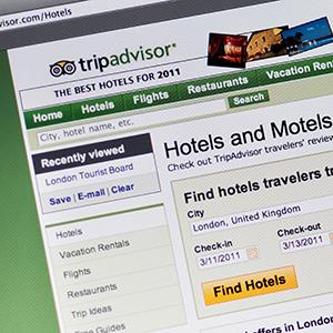Caption: Tripadvisor website seen on a computer screen
Credit: © NetPhotos/Alamy
