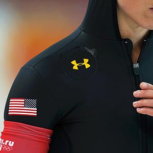 Credit: © Phil Noble/Reuters
Caption: Jilleanne Rookard of the U.S. waits to compete in the women's 1,500 metres speed skating race at the Adler Arena during the 2014 Sochi Winter Olympics, February 16, 2014. U.S. speed-skaters decided on Friday to drop new, specially designed Under Armour Inc suits that media reports have linked to a dismal showing at the Sochi Games, reverting to apparel worn during recent World Cup events.